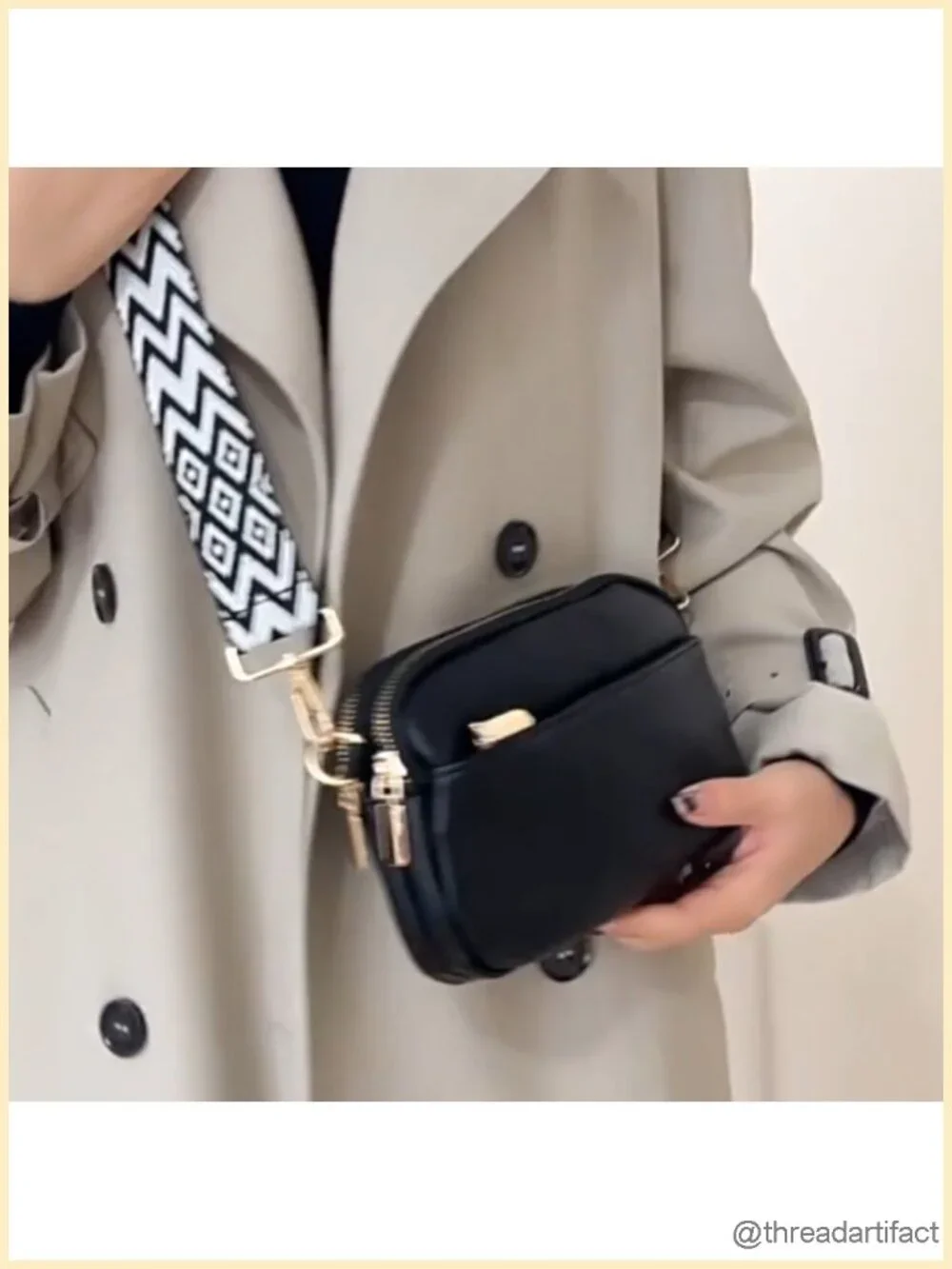 Mini Crossbody Bag Vegan Leather Sling Purse Small Shoulder Handbag with